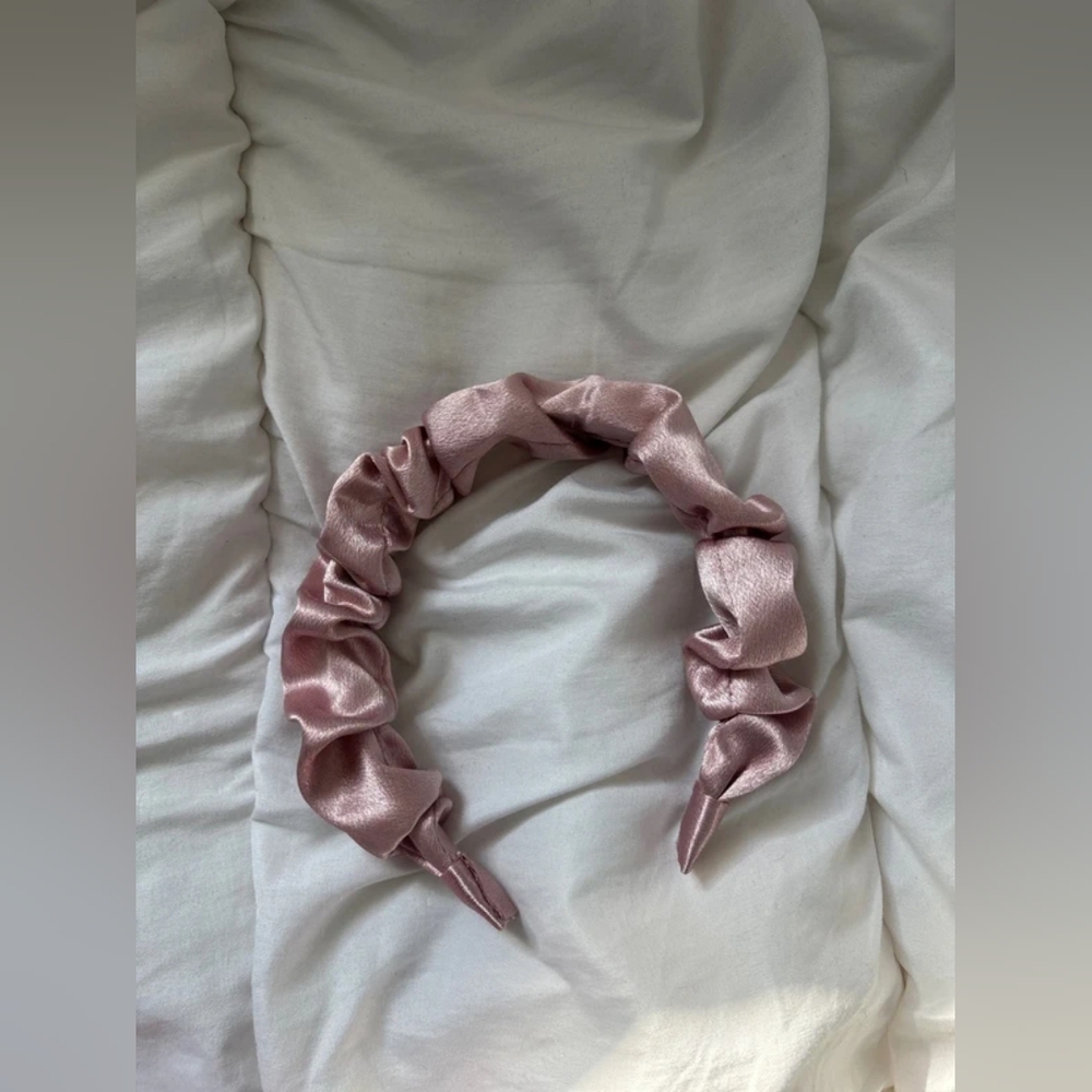 Elegant Pink Satin Headband